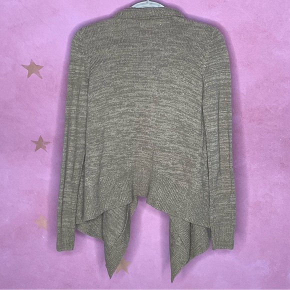 Abercrombie & Fitch Waterfall Open Cardigan Taupe Greenish Gray Women’s Size XS - Picture 2 of 6